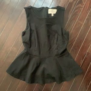 Philosophy black peplum top
